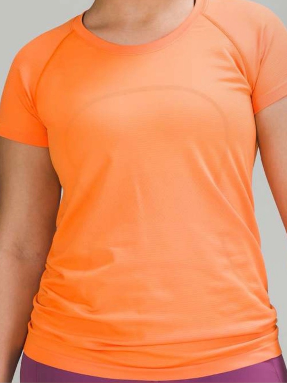 Lululemon swiftly tech short sleeve 2.0 orange soda size 6